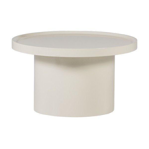 Sivo-bež okrogla klubska mizica ø 70 cm Veluna – WOOOD