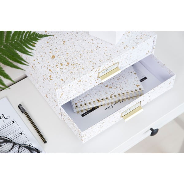 Namizni predalnik v zlati in beli barvi Bigso Box of Sweden Birger-image-2