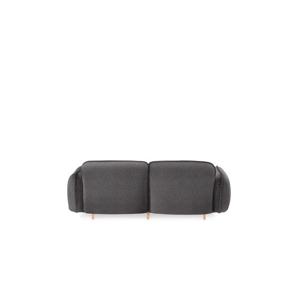 Temno siva sedežna garnitura iz tkanine bouclé 188 cm Bean – EMKO-image-3