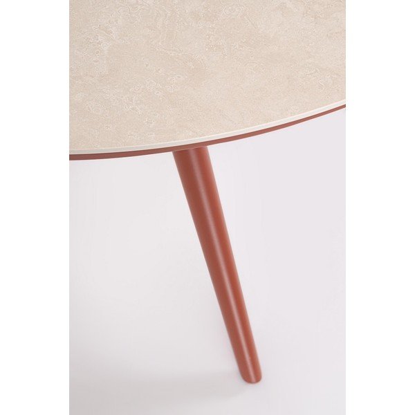 Okrogla vrtna miza s kamnito mizno ploščo ø 120 cm Cabas – Bizzotto-image-3