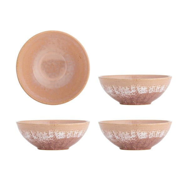 Rožnato-oranžne skledice v kompletu 4 ks iz kamenine 890 ml Darlene – Bloomingville