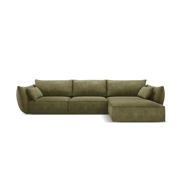 Zeleni kotni kavč (desni kot) Vanda - Mazzini Sofas