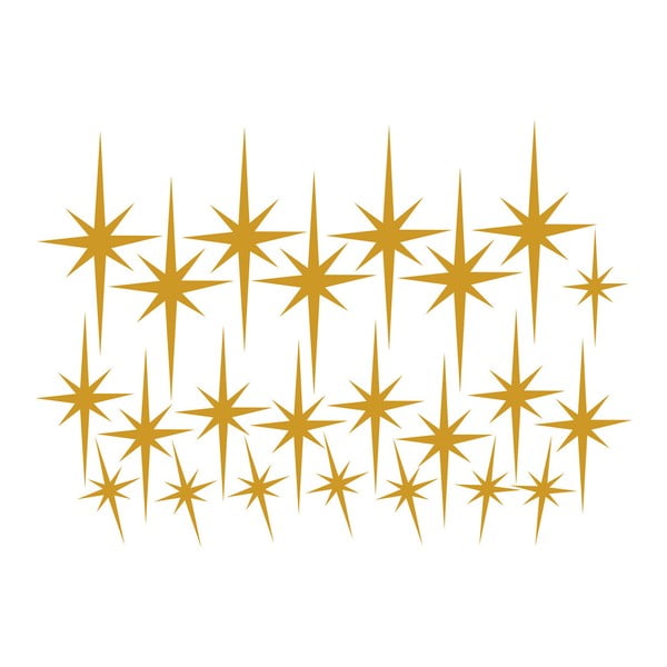 Komplet 23 stenskih nalepk v obliki zvezd