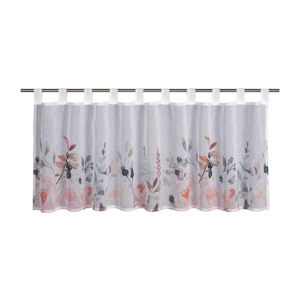 Bela prosojna zavesa 135x45 cm Floral – Sehlbach