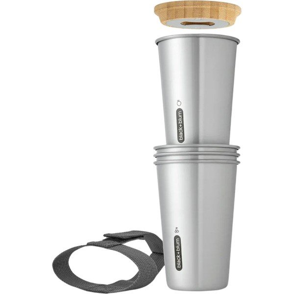 Potovalni lonček iz nerjavečega jekla v srebrni barvi 500 ml – Black + Blum-image-3