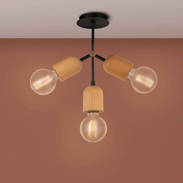 Viseča svetilka v črni in naravni barvi Dna - Squid Lighting-image-1