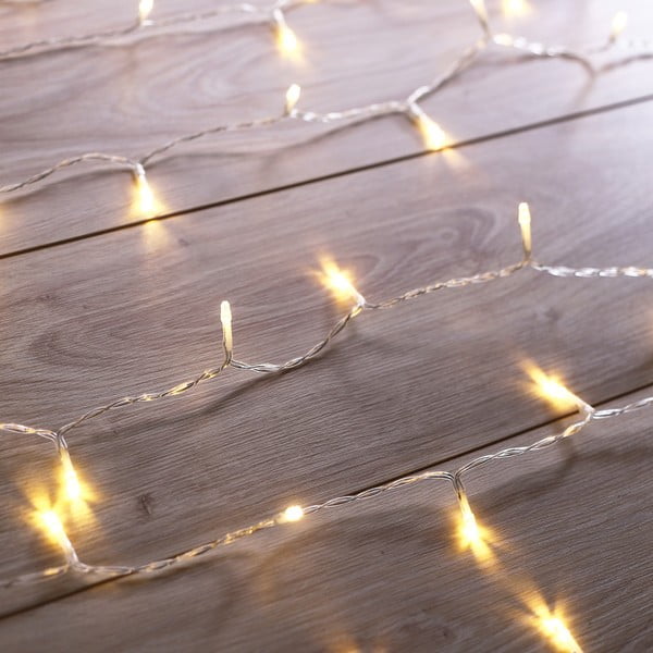 Prozorna svetlobna LED veriga DecoKing Merry, 200 luči, dolžina 2 m