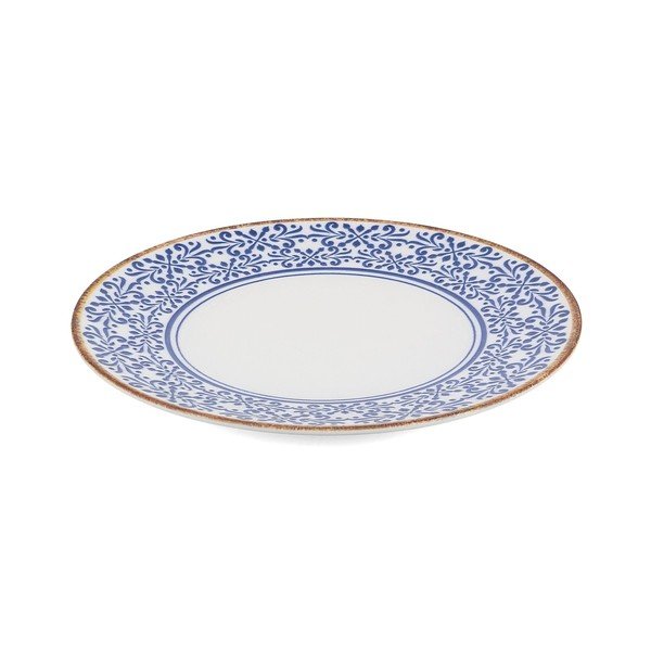 Bel/moder servirni porcelanast krožnik ø 32 cm Azul – BonBistro-image-2