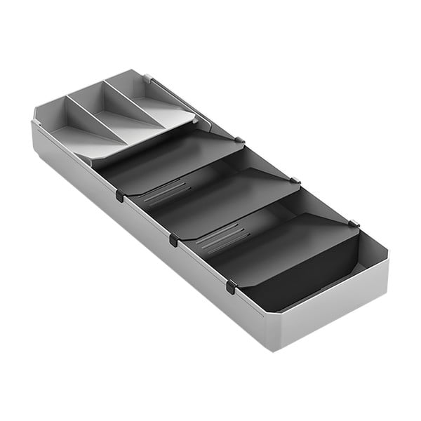 Siv plastičen organizator za pribor 15 x 49 cm – Metaltex-image-2