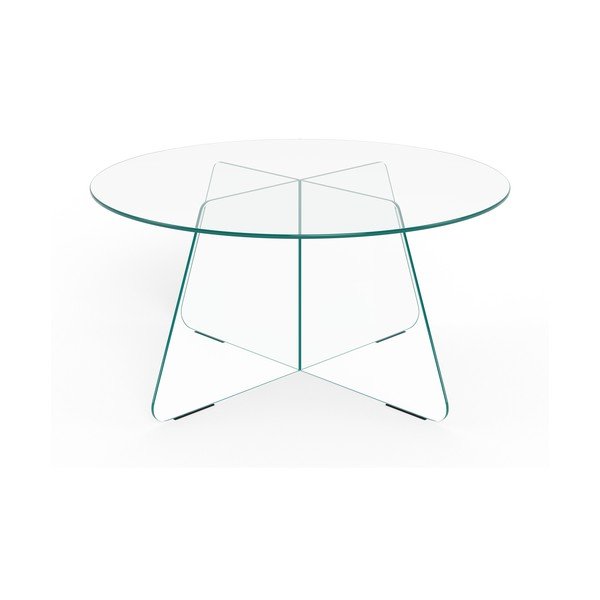 Steklena okrogla klubska mizica ø 80 cm Samos – Actona-image-1