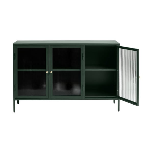 Zelena kovinska vitrina Unique Furniture Bronco, višina 85 cm-image-3
