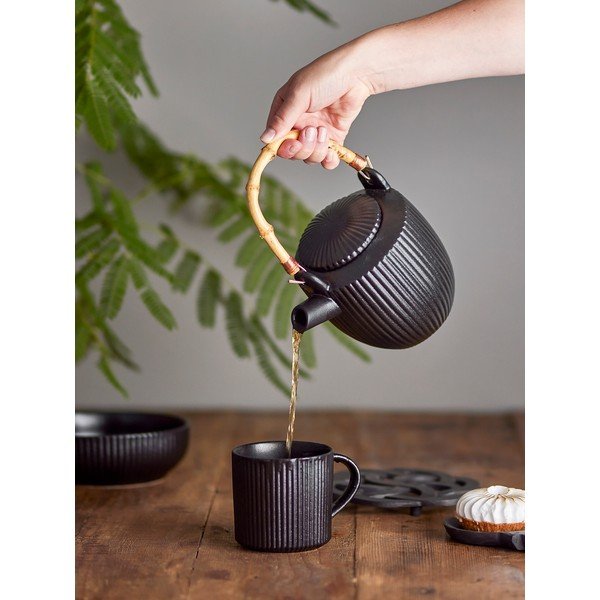 Črn čajnik iz kamenine 850 ml Neri – Bloomingville-image-2