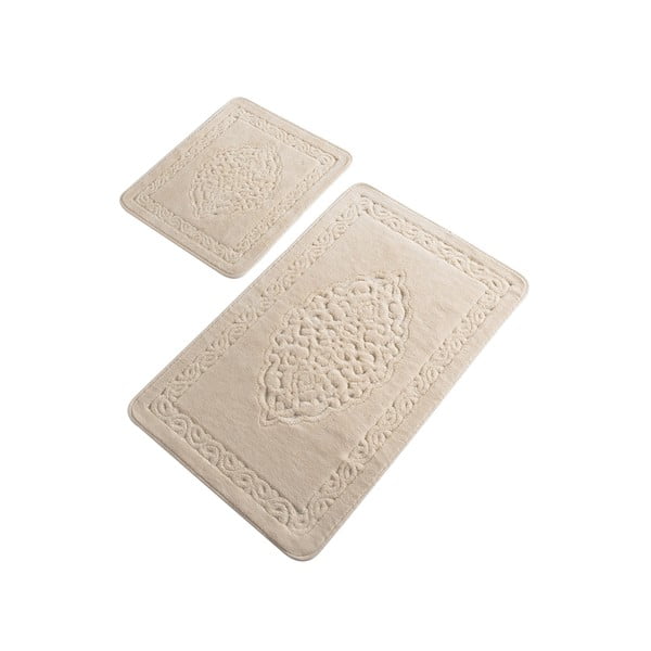 Bež kopalniške preproge v kompletu 2 kos 100x60 cm Elite - Foutastic