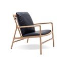 Črn/naraven usnjen fotelj Dedo – Gazzda