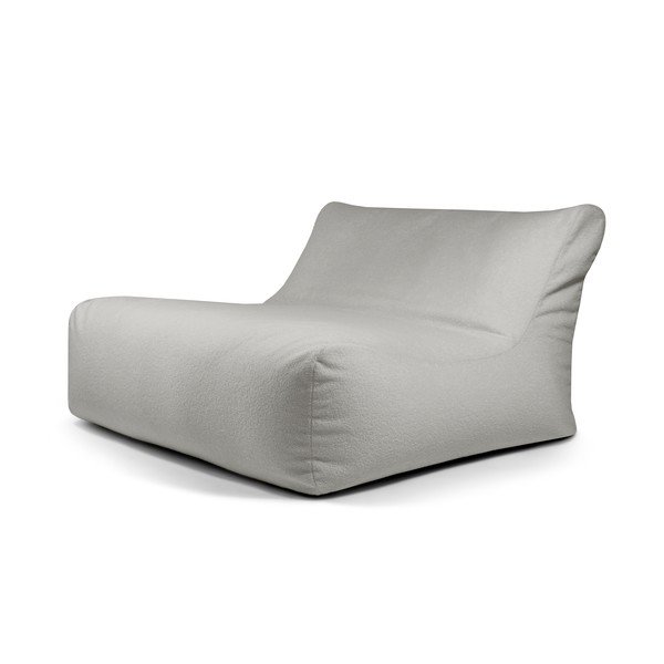Svetlo siva vreča za sedenje iz tkanine bouclé Sofa Lounge – SLOWDOWN