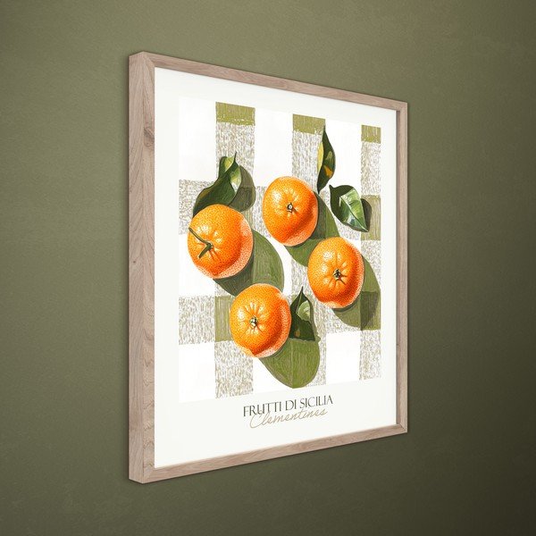 Tiskana slika z okvirjem 40x50 cm Mandarines  – Styler-image-2