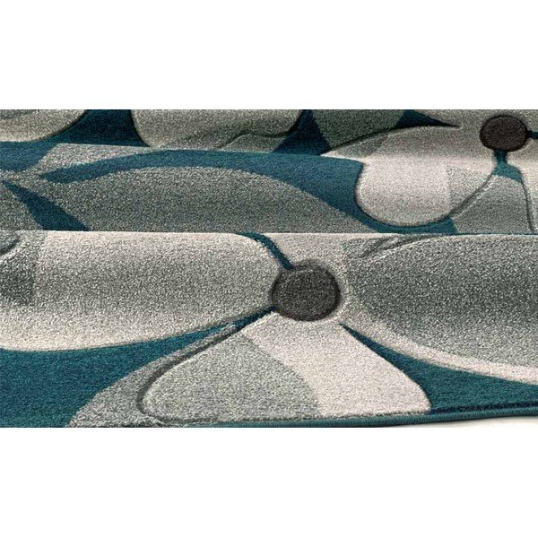 Preproga Intarsio Floral Blue, 160x230 cm-image-1