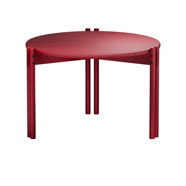 Rdeča okrogla mizica iz masivnega bora ø 60 cm Sticks – Karup Design