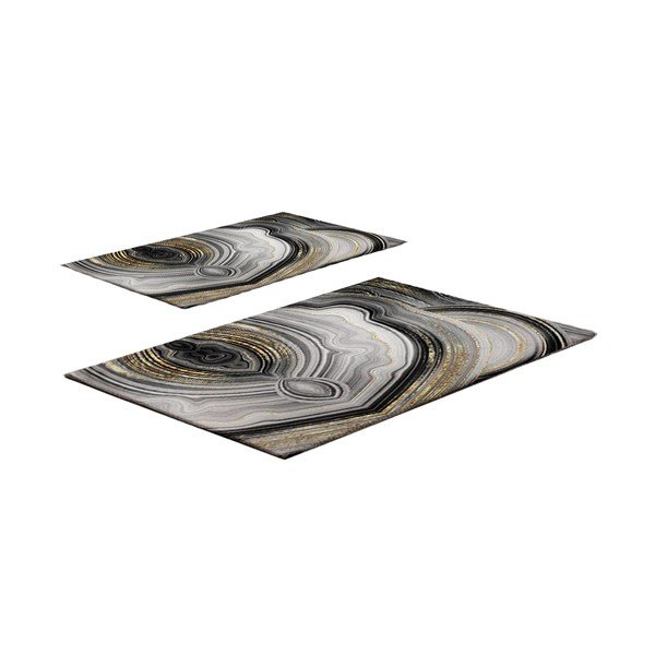 Sive/v zlati barvi kopalniške preproge v kompletu 2 ks 60x100 cm CT – Foutastic