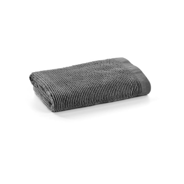 Temno siva bombažna brisača Kave Home Miekki, 50 x 100 cm