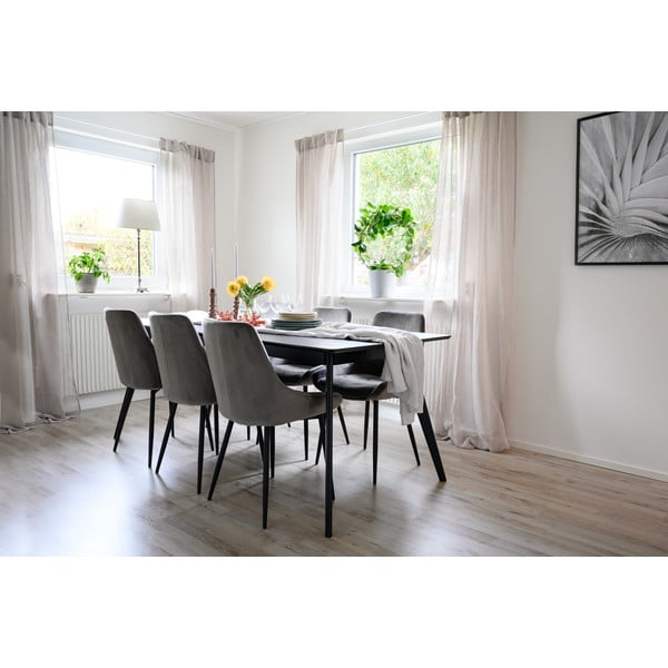 Raztegljiva jedilna miza z mizno ploščo v jesenovem dekorju 90x190 cm Yumi – Rowico-image-2