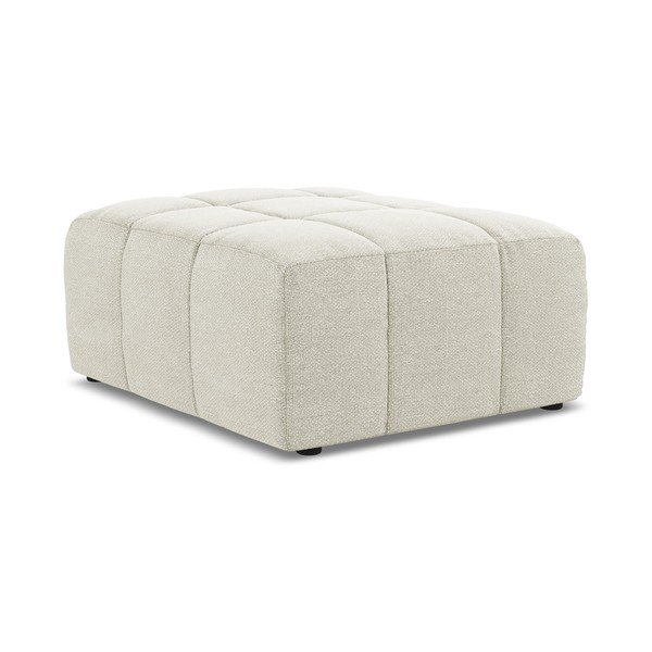 Bež tabure iz tkanine bouclé Aloha – Makamii-image-3