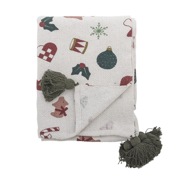 Bela odeja z božičnim motivom 130x160 cm Yule – Bloomingville