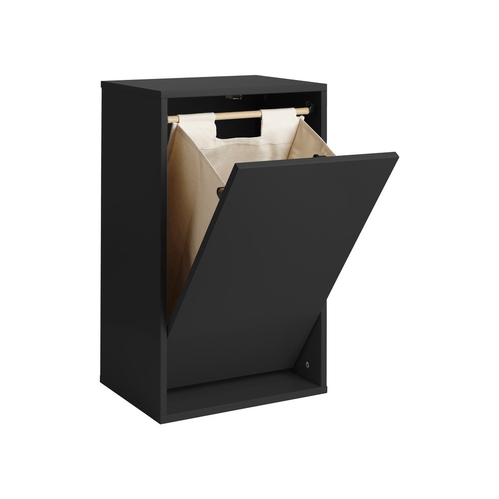 Črn stenski koš za perilo Laundry Box