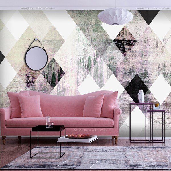 Tapeta velikega formata Artgeist Rhombic Chessboard, 200 x 140 cm-image-1