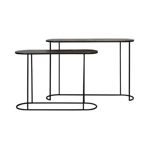 Kovinske stranske mizice v bronasti barvi v kompletu 2 ks 28x118 cm Bocov – Light & Living