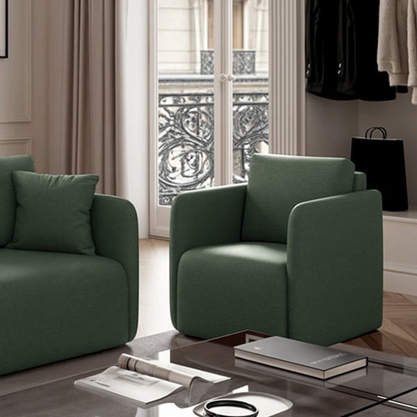 Zelen fotelj Chaum – Rodier-image-3