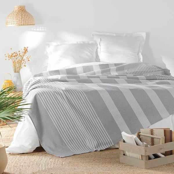 Sivo pregrinjalo 240x260 cm Adele – douceur d'intérieur-image-1