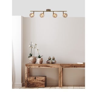 Stropna svetilka v bronasti barvi s steklenim senčnikom ø 10 cm Rodia – Candellux Lighting