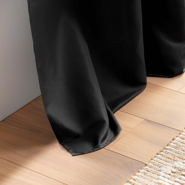 Črna zavesa iz mikrovlaken 140x280 cm Absolu – douceur d'intérieur-image-4