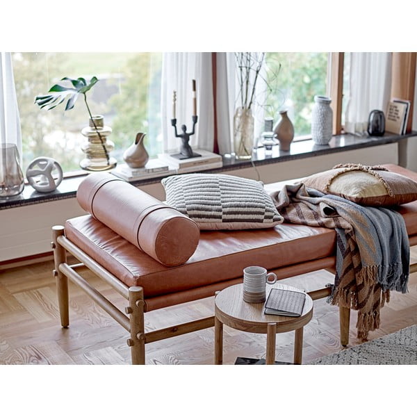 Kremno bela preproga iz mešanice bombaža 150x210 cm Saxo – Bloomingville-image-1