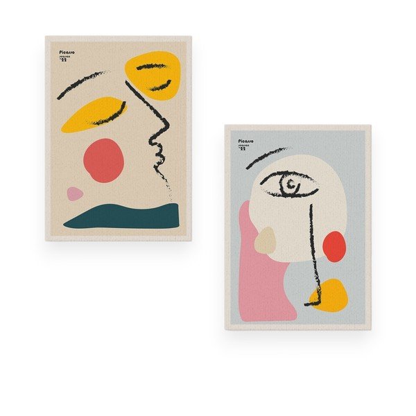 Slike v kompletu 2 ks 50x70 cm Faces – Wallity