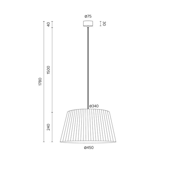 Črna viseča svetilka Sotto Luce Kami, ⌀ 45 cm-image-3