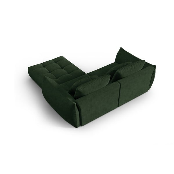 Temno zelena kotna sedežna garnitura (s kotom po izbiri) Bloom – Micadoni Home-image-3
