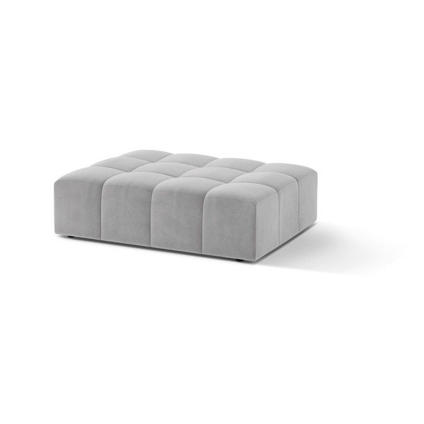 Svetlo siv žameten tabure Chicago – Cosmopolitan Design-image-1