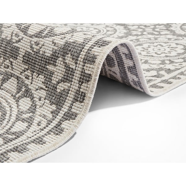 Sivo-krem zunanja preproga NORTHRUGS Jardin, 80 x 250 cm-image-2