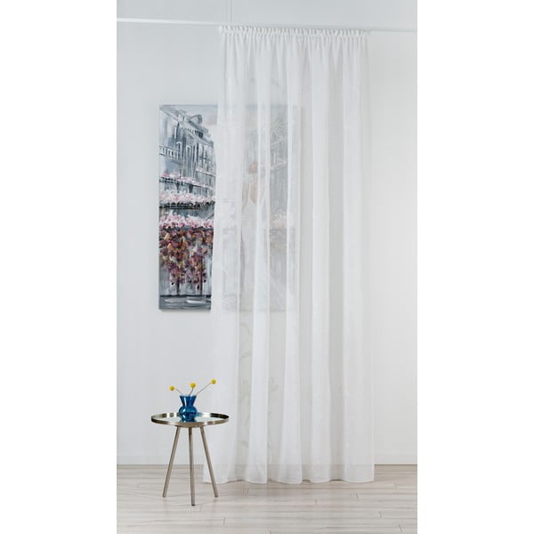 Kremno bela prosojna zavesa 140x245 cm Hazel – Mendola Fabrics-image-1