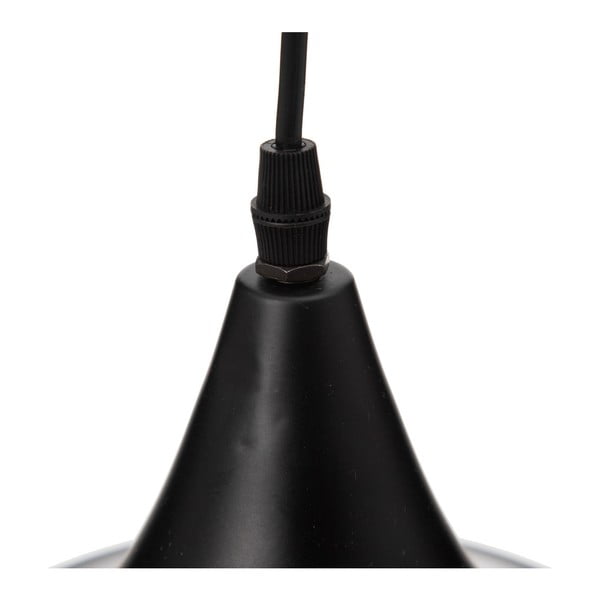 Črna viseča svetilka s kovinskim senčilom ø 36 cm – Ixia-image-2