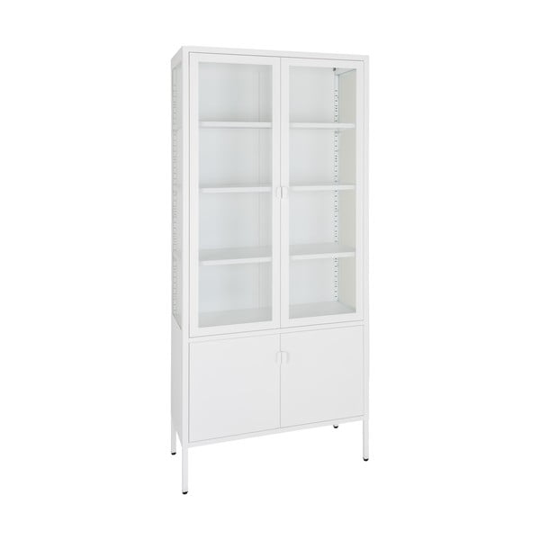 Bela kovinska vitrina 80x180 cm Brisbane – House Nordic-image-1