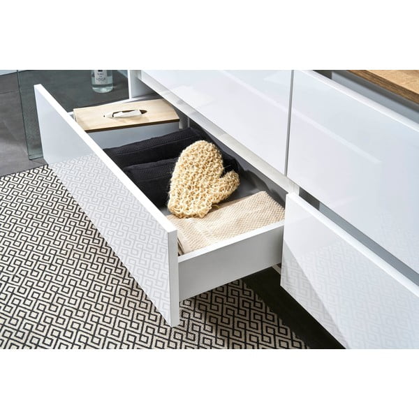 Bela stenska omarica za pod umivalnik brez umivalnika 110x53 cm Set 360 - Pelipal-image-3