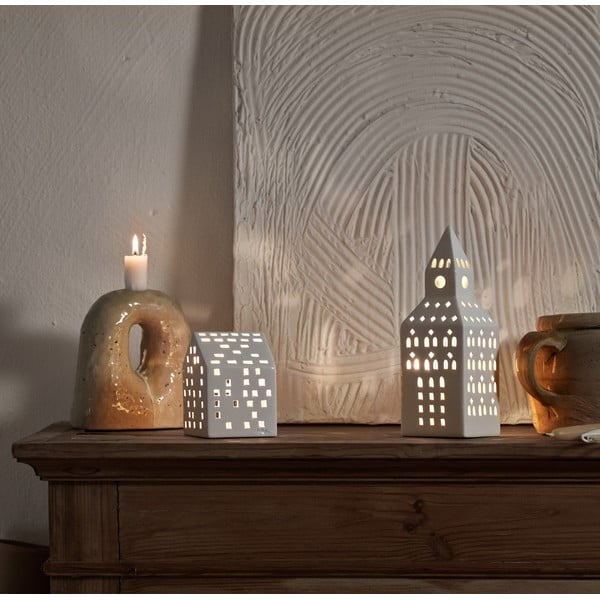 Keramičen svečnik za čajno svečko Urbania Lighthouse Church Tower – Kähler Design-image-1