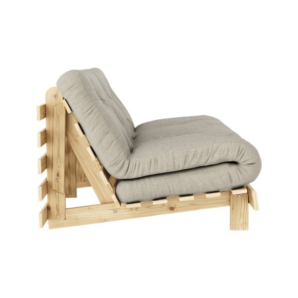 Sivo-bež lanena raztegljiva sedežna garnitura 160 cm Roots – Karup Design-image-4