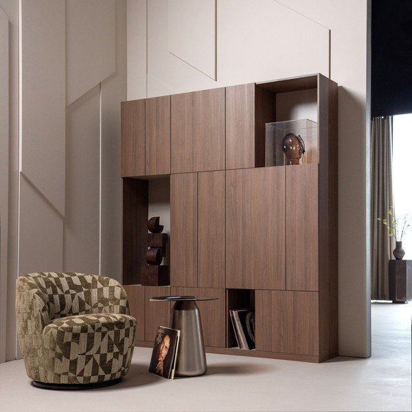 Modularna omara v temni naravni barvi 188x215 cm Build – WOOOD-image-2
