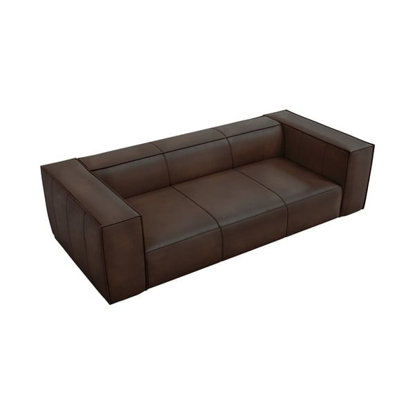 Temno rjava usnjena zofa 227 cm Madame - Windsor & Co Sofas-image-3