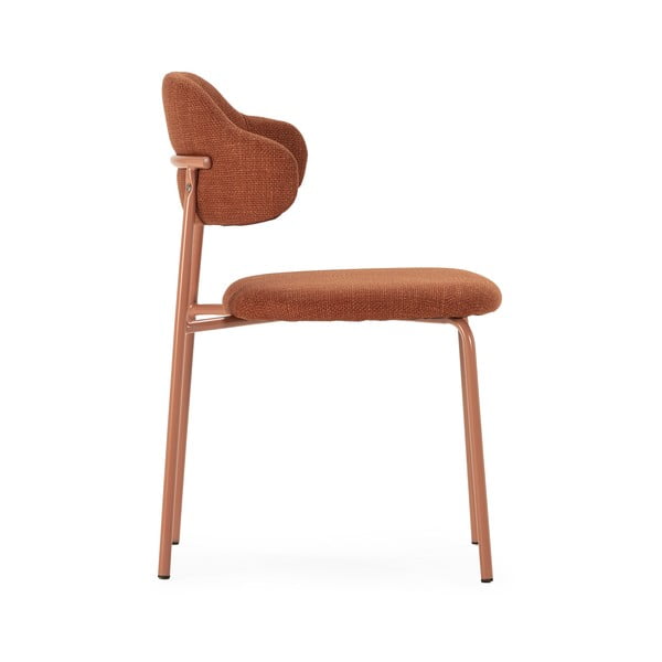 Jedilni stoli v barvi terakote v kompletu 4 ks Adriel – Marckeric-image-3