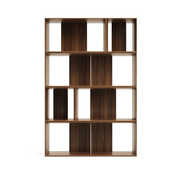 Sistem modularnih polic v orehovem dekorju 6 ks 101x152 cm Litto – Kave Home